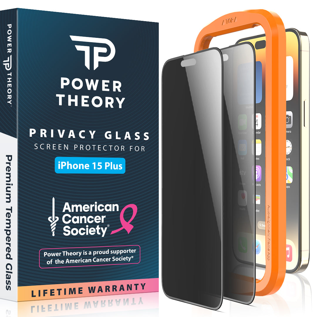 iPhone 15 Plus Tempered Glass Privacy Screen Protector and Easy Instal –  Power Theory