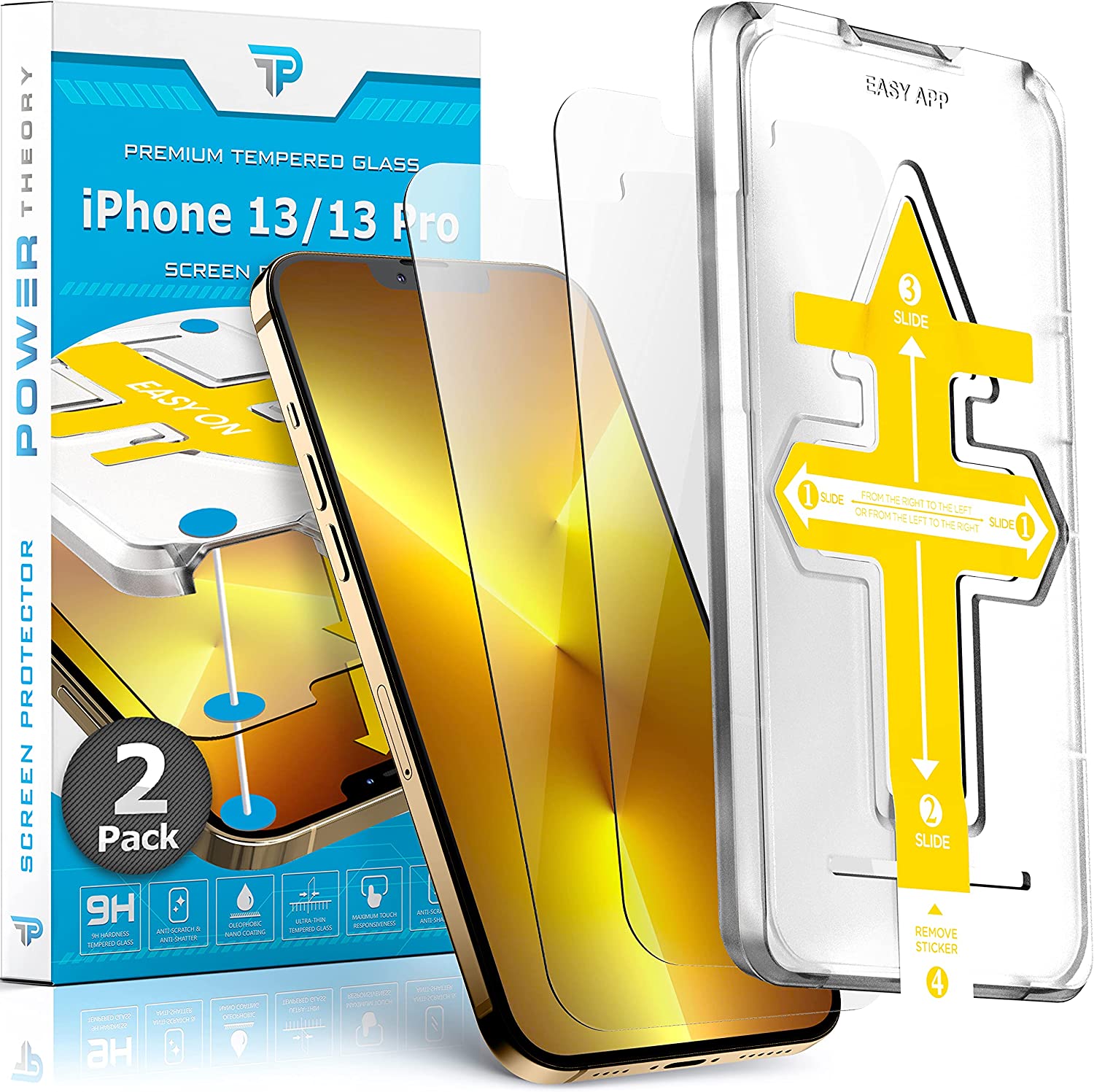 Protector de Pantalla - 9H - Saii 3D Premium para iPhone 13/13 Pro