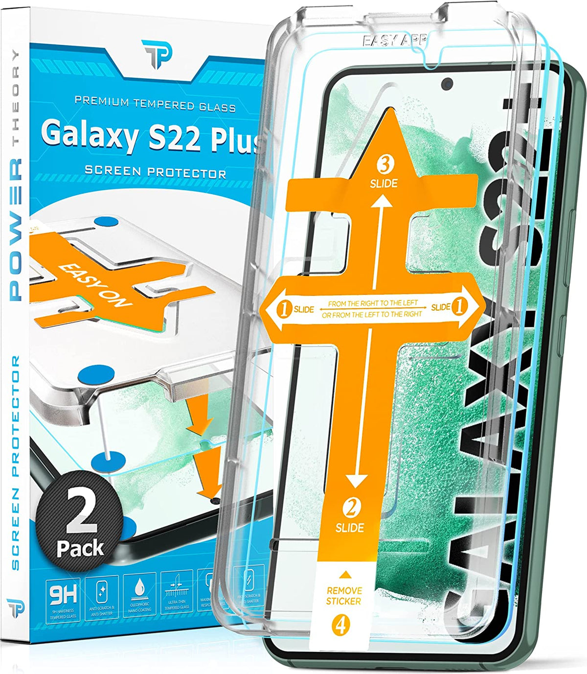 Samsung Galaxy S22 Plus 5G Tempered Glass Screen Protector [2-Pack] Cover