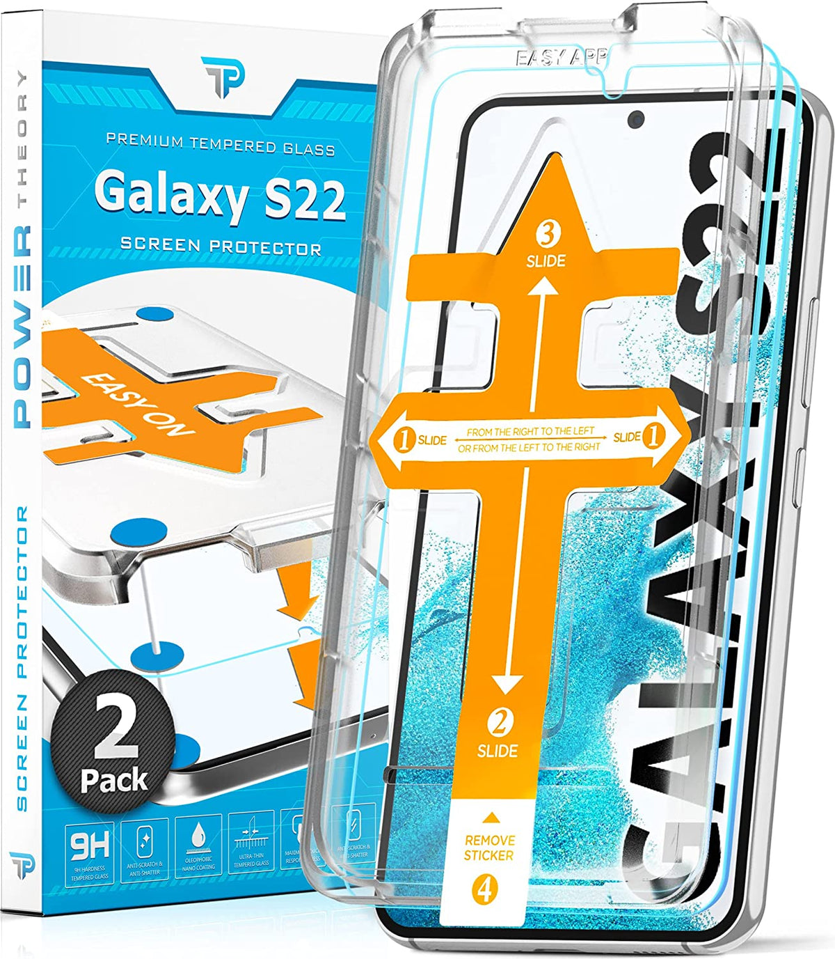 Samsung Galaxy S22 5G Tempered Glass Screen Protector [2-Pack] Cover
