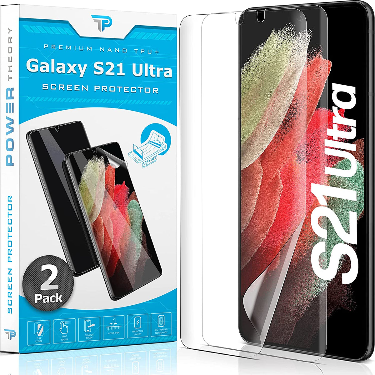 Samsung Galaxy S21 Ultra Anti-Scratch Screen Protector Film [2-Pack] Cover