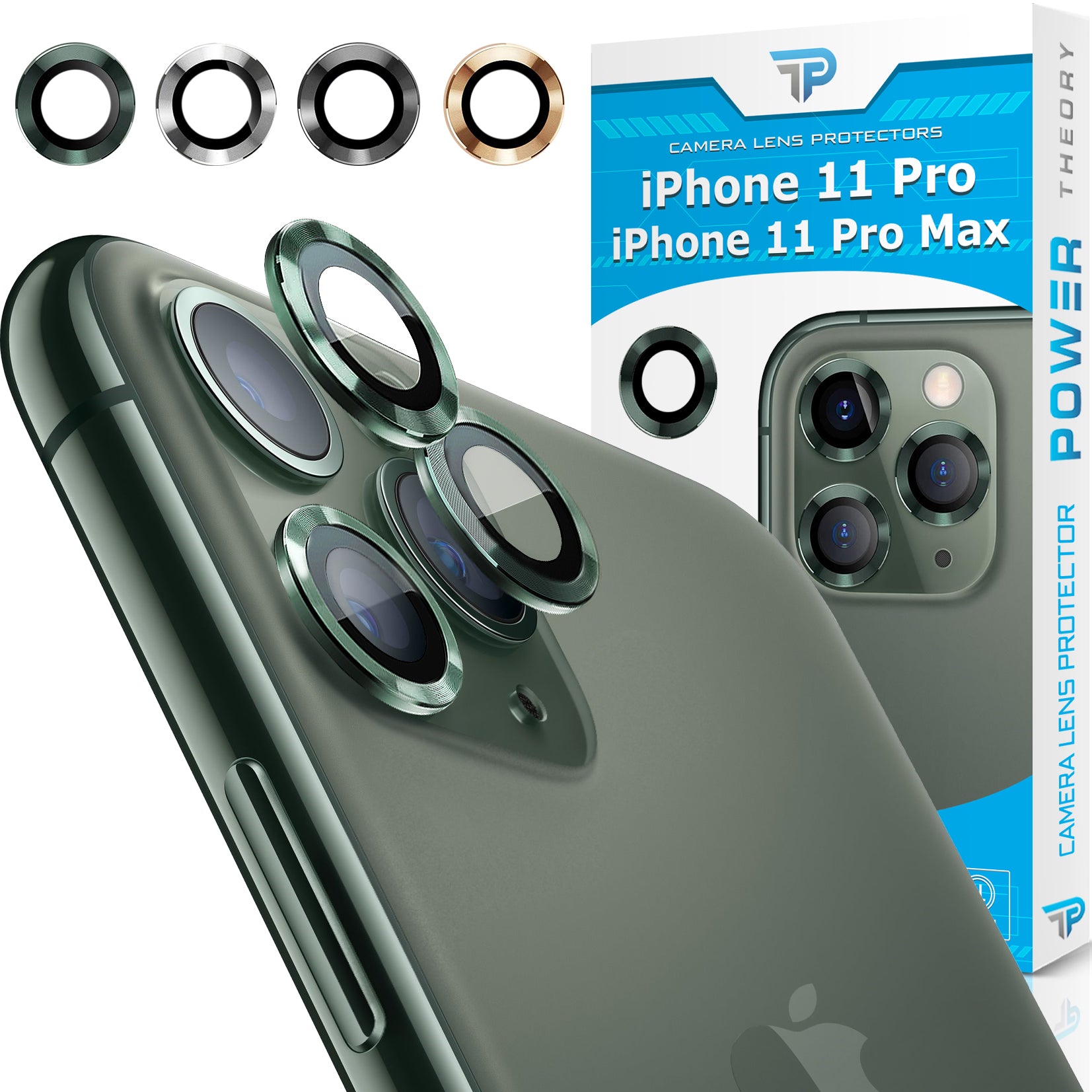 Regan Ondoorzichtig Ineenstorting iPhone 11 Pro / 11 Pro Max Tempered Glass Camera Lens Protector [3-Pac –  Power Theory
