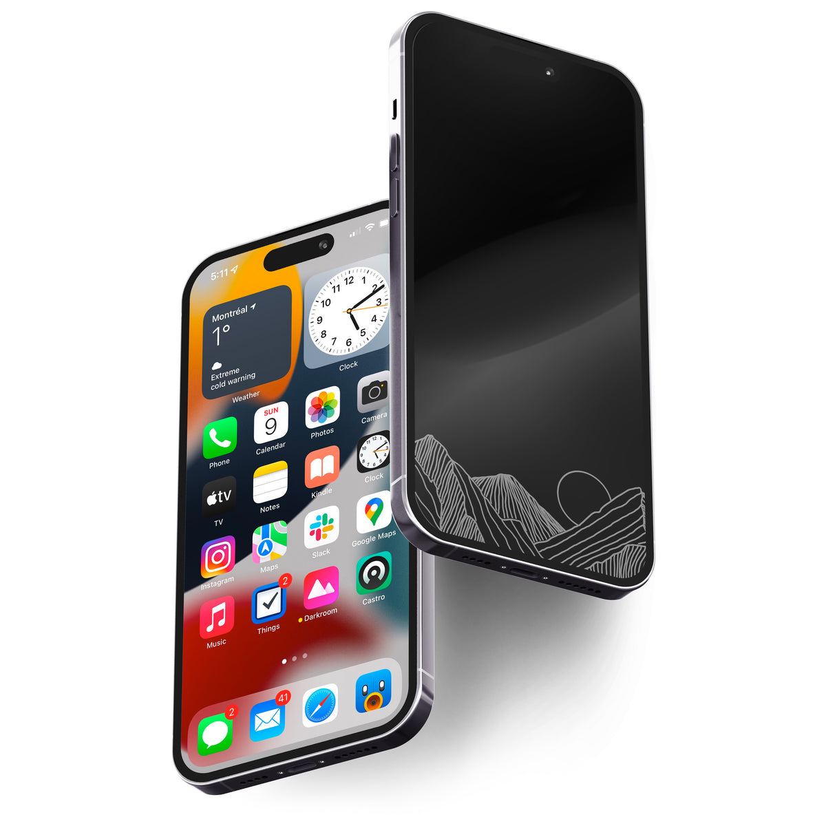 iPhone 14 Pro Max Canyon Moon DistINKtive™ Tempered Glass Screen Protector, [2-Pack] Cover