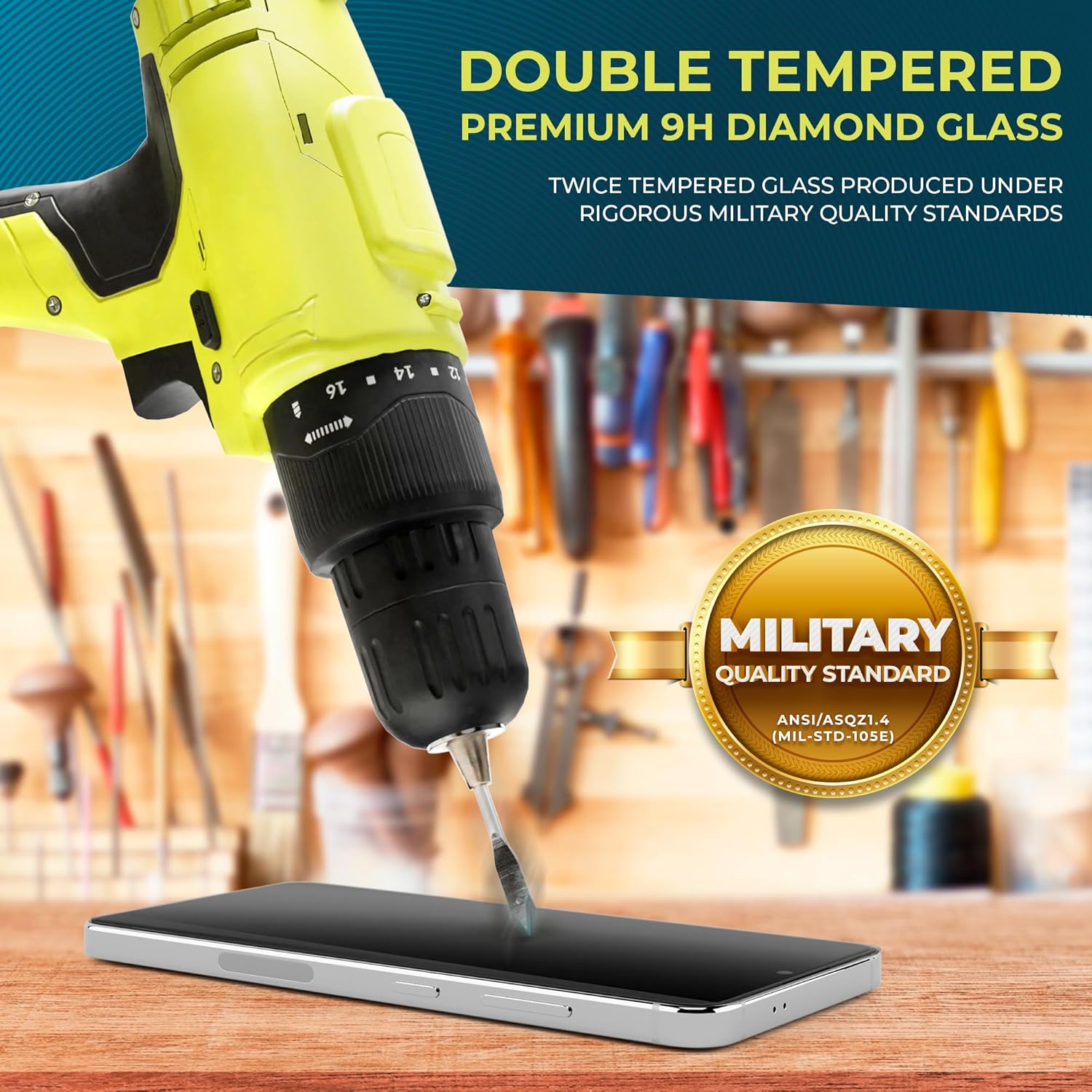 Power Theory Designed for Samsung Galaxy S25 Screen Protector Tempered Glass 9H Hardness [2 Pack]