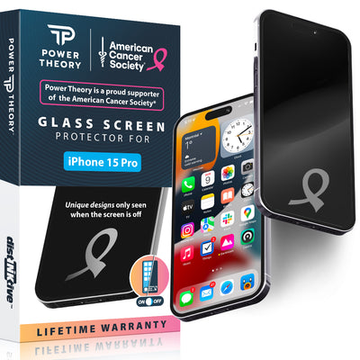 iPhone 15 Pro Tempered Glass Screen Protector Benefitting The American Cancer Society [2-Pack] Preview #1