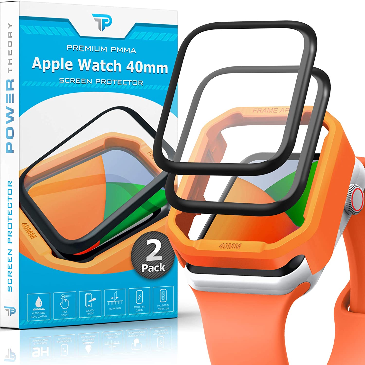 Apple Watch 40mm Premium PMMA Screen Protector [2-Pack]