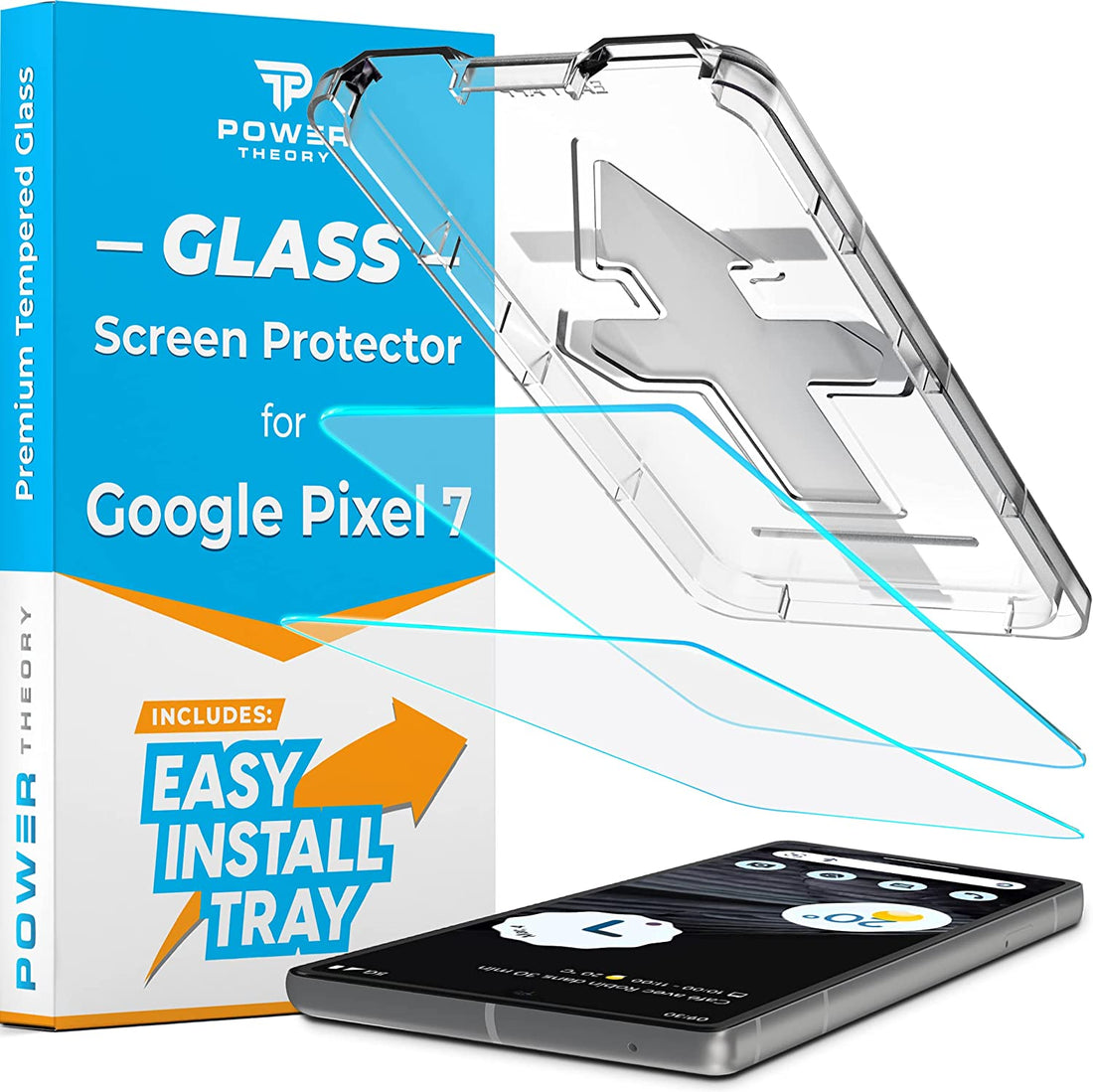 Power Theory Screen Protector for Google Pixel 7 [2-Pack] with Easy Install Kit [Premium Tempered Glass for Pixel7] Preview #1