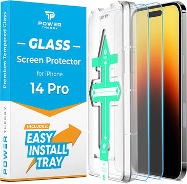 iPhone 14 Pro Tempered Glass Screen Protector [2-Pack]