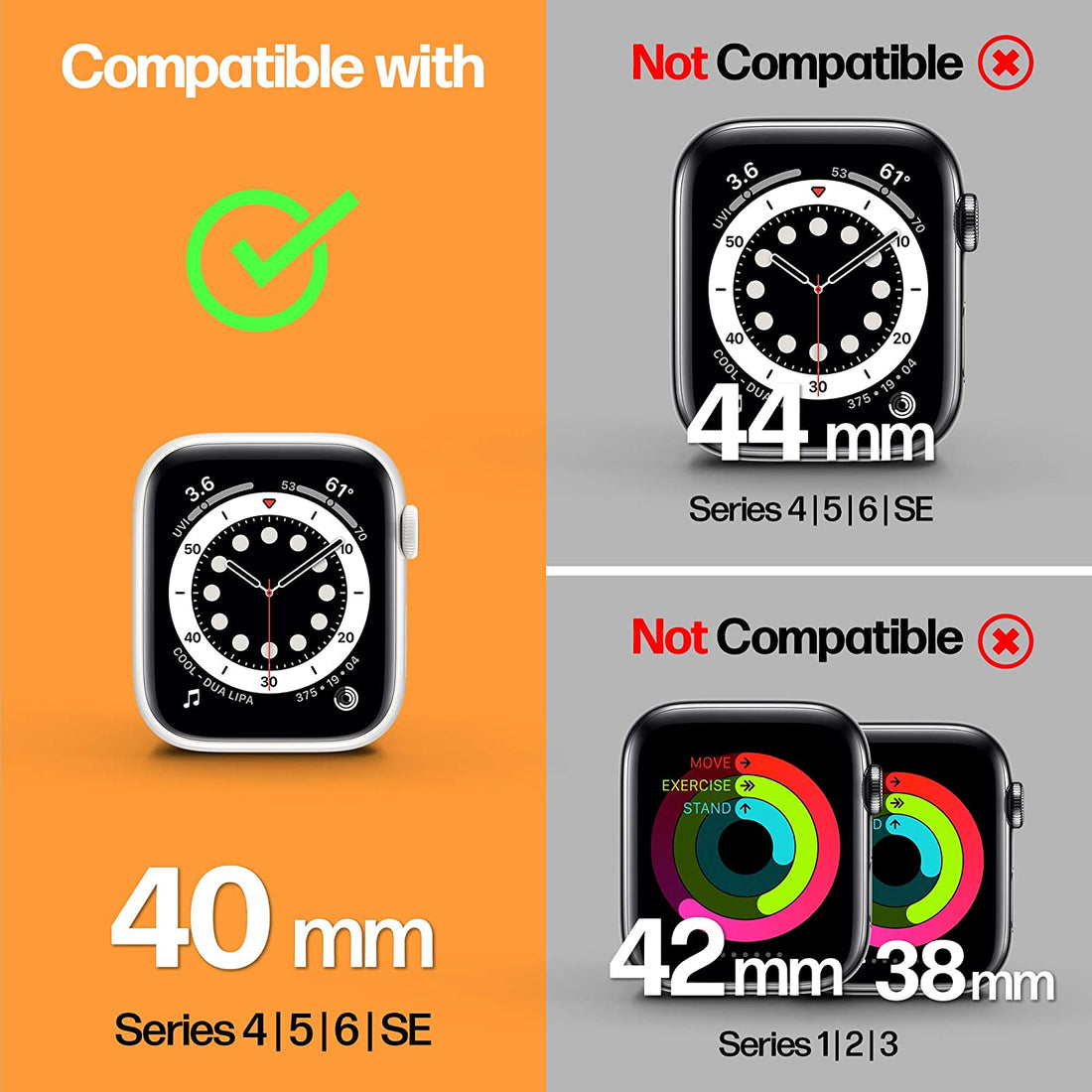 Apple Watch 40mm Premium PMMA Screen Protector [2-Pack] Preview #4