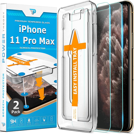 iPhone 11 Pro Max Tempered Glass Screen Protector [2-Pack]