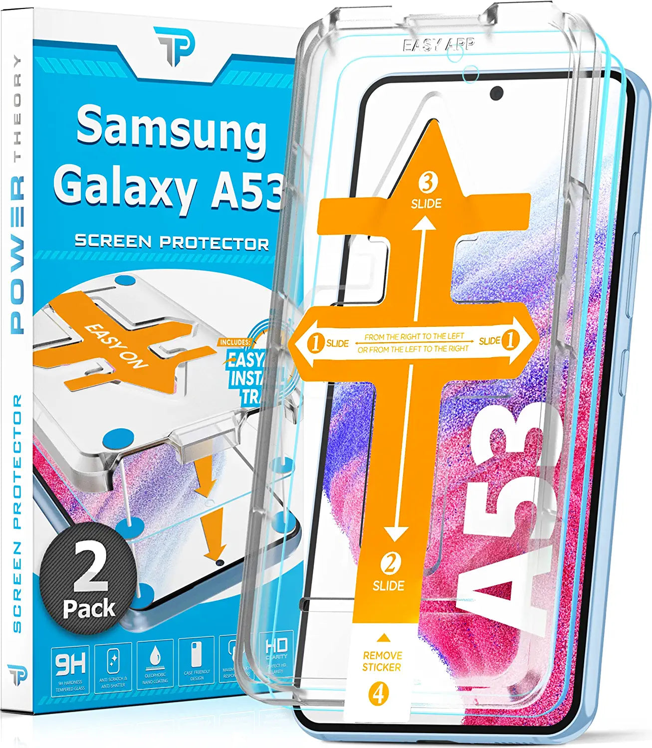 Samsung Galaxy A53 5G Tempered Glass Screen Protector [2-Pack]