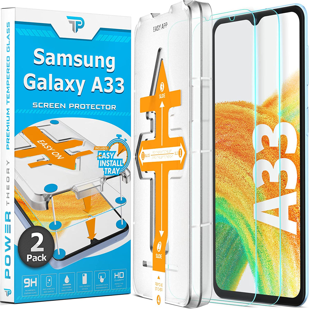 Samsung Galaxy A33 5G Tempered Glass Screen Protector [2-Pack] Cover