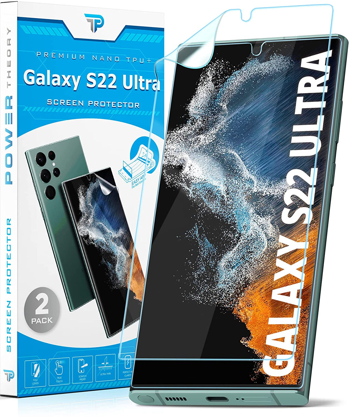 Samsung Galaxy S22 Ultra 5G Anti-Scratch Screen Protector Film [2-Pack] Cover