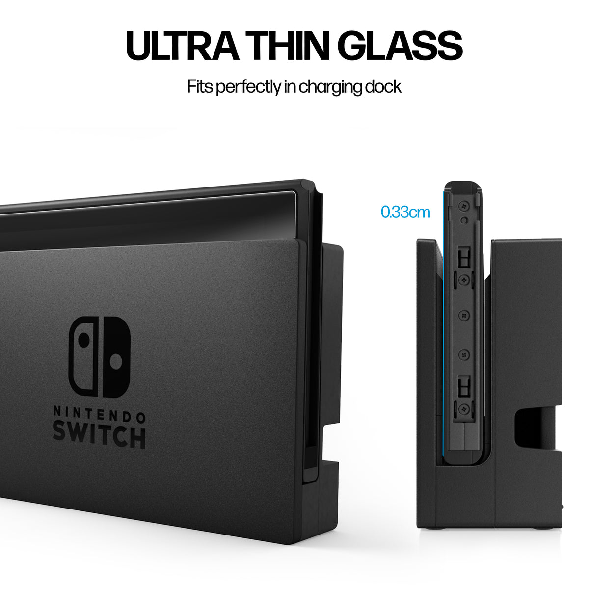 Nintendo Switch Tempered Glass Screen Protector [2-Pack] Cover