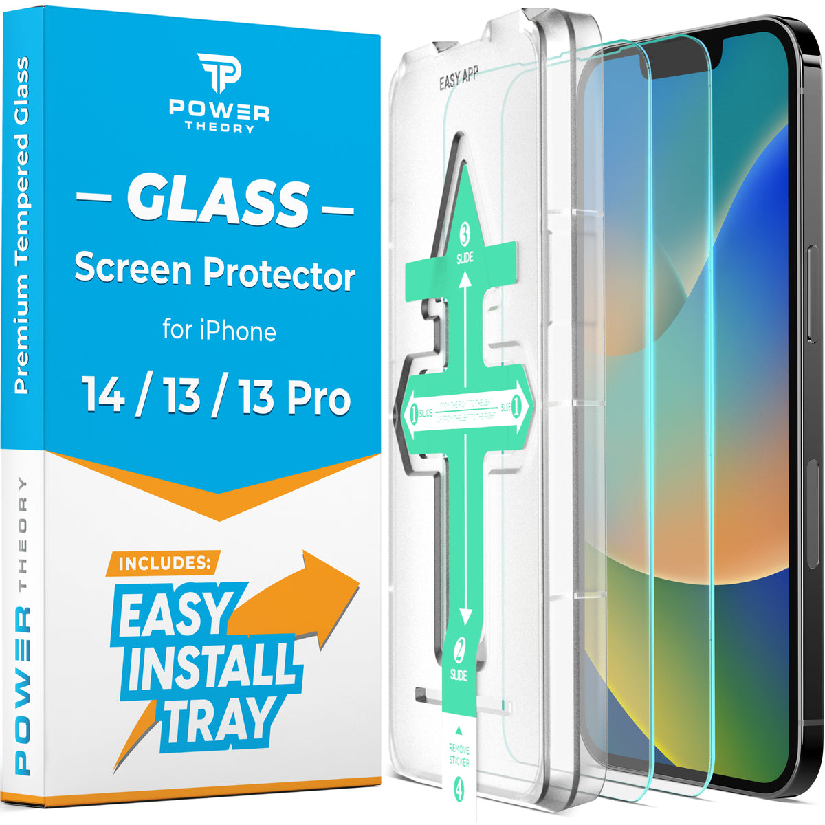iPhone 14 Tempered Glass Screen Protector [2-Pack] Cover