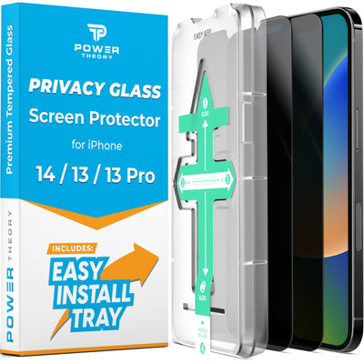 iPhone 14/13/13 Pro Privacy Screen Protector Tempered Glass [2-Pack] Preview #1
