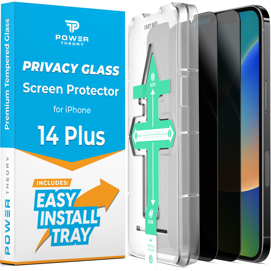 iPhone 14 Plus/iPhone 13 Pro Max Privacy Screen Protector Tempered Glass [2-Pack] Preview #1
