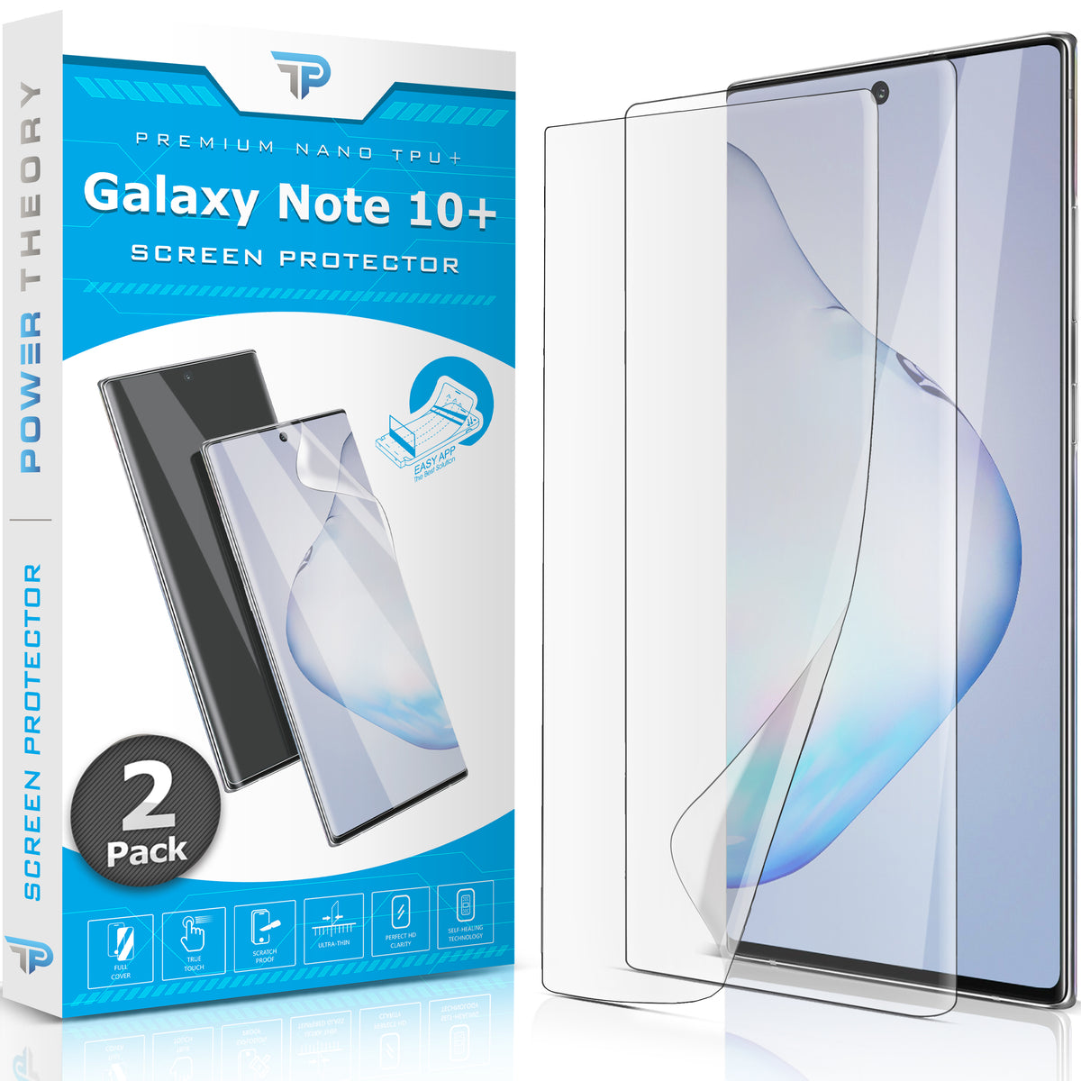 Samsung Galaxy Note 10 Plus Anti-Scratch Screen Protector Film [2-Pack] Cover