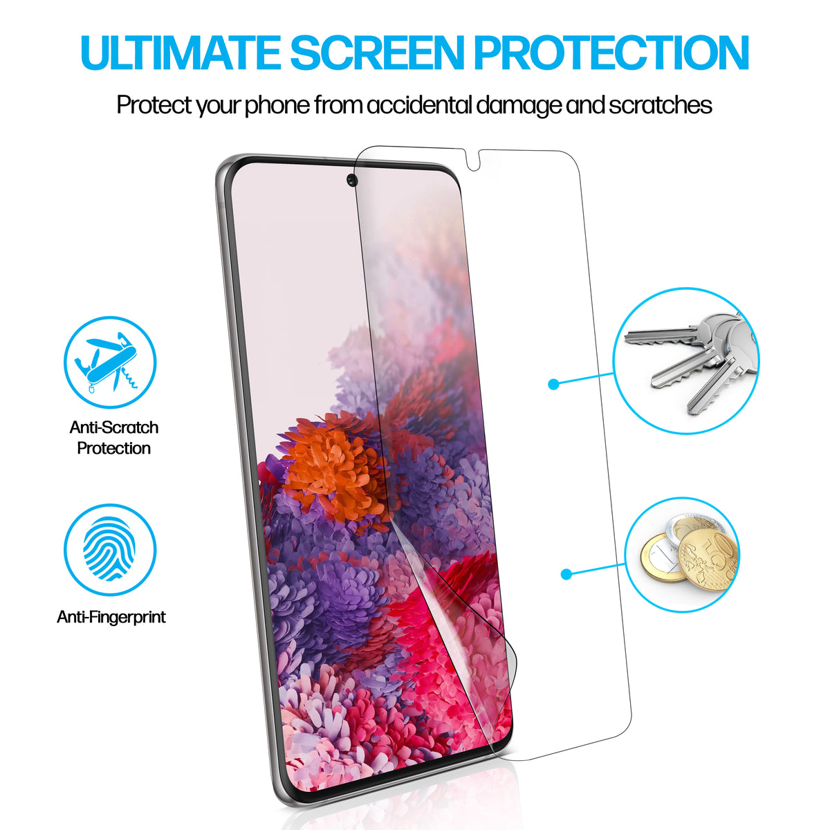 Samsung Galaxy S20 TPU Anti-Scratch Screen Protector Film [2-Pack] Cover